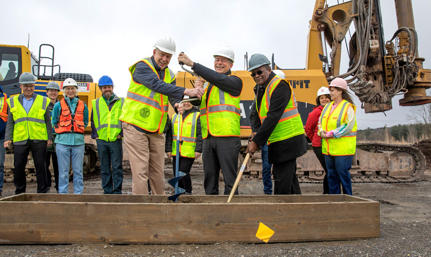 Groundbreaking ceremony for the Cornell University Borehole Observator