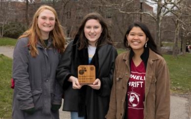 Students receiving a CUPSA award