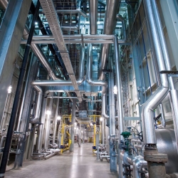 Interior of the combined heat and power plant at Cornell